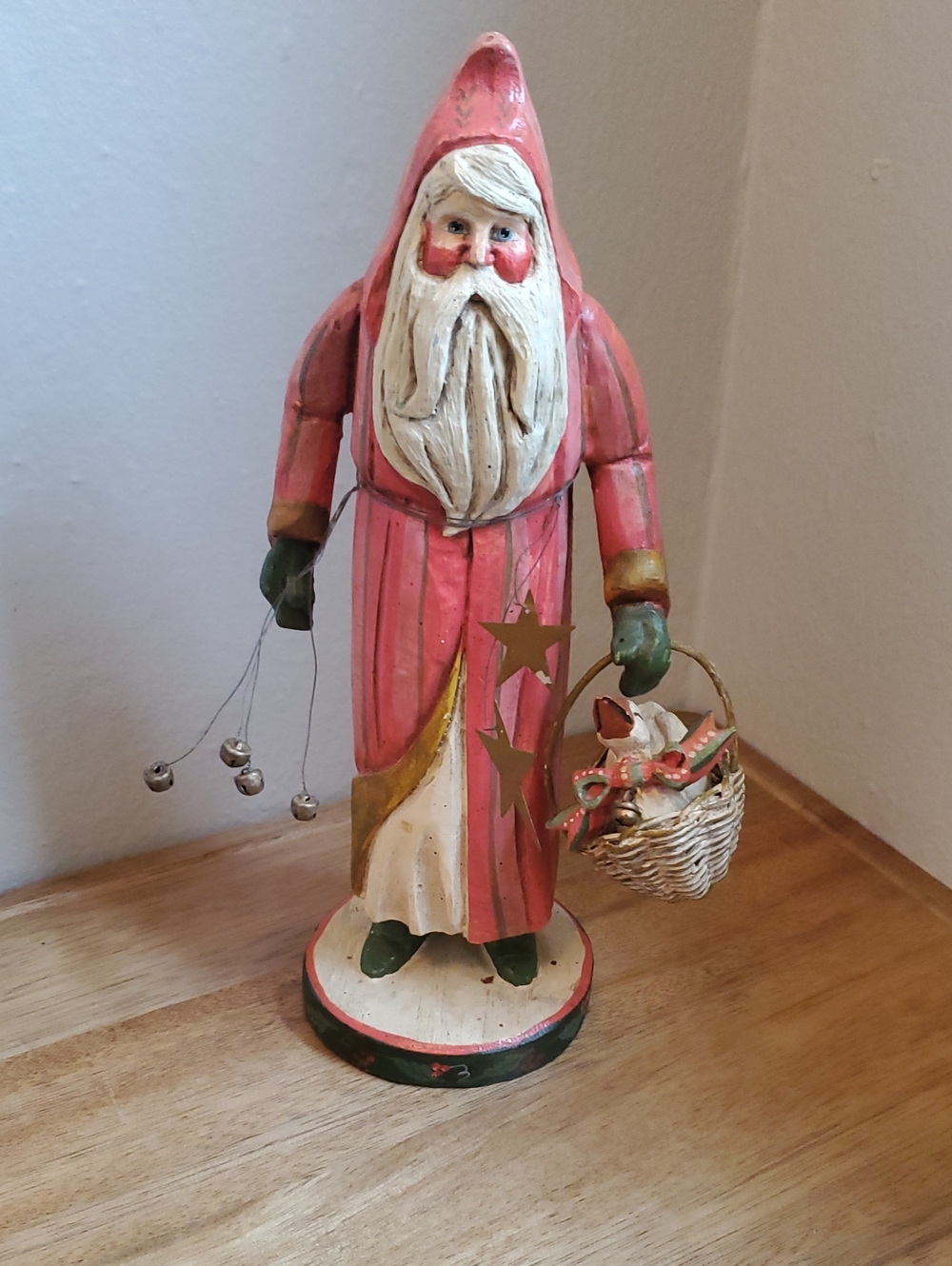 House Of Hatten The Enchanted Forest Santa Claus Wooden Handcrafted Figurine